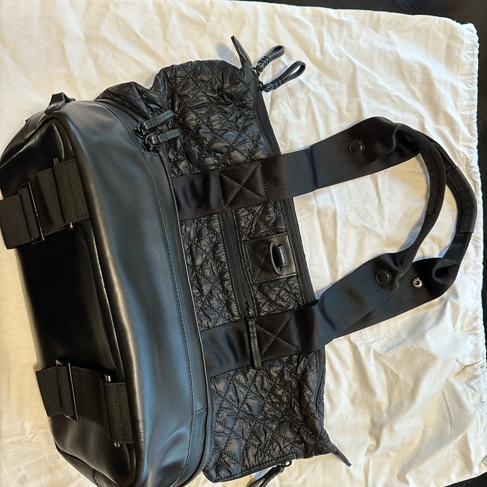 Caraa Black Quilted Tote Bag